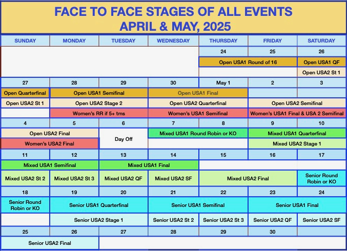 Face to Face Calendar 2025